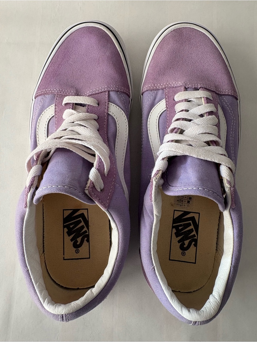 Vans Lavender and White Old Skool Women's Sneakers